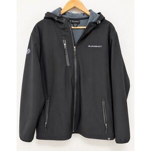 Slingshot Men's Black Softshell Full Zip Hooded Jacket Zipped Pockets XL